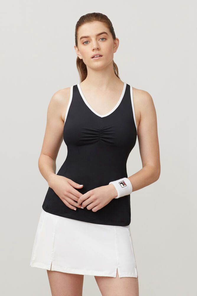 Fila Tank Top Womens Black - Racerback - Philippines 9805463-IC